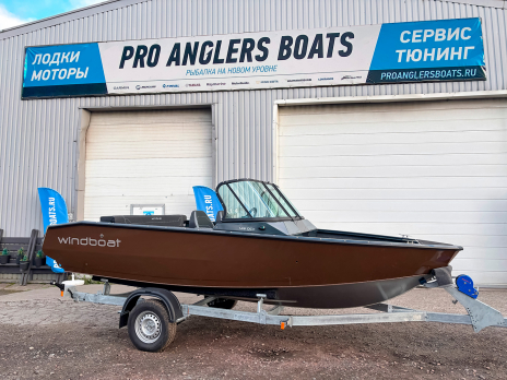 Моторная лодка Windboat 4.9 DCX (L) (серый-коричневый) - В наличии