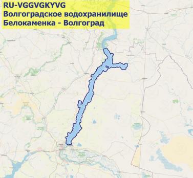 Карта глубин Волгоградское водохранилище (Белокаменка - Волгоград)