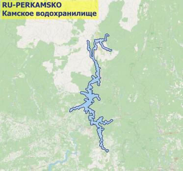 Карта глубин Камское водохранилище