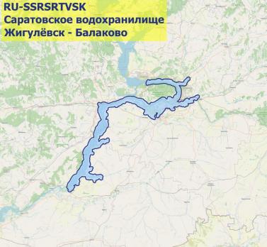 Карта глубин Саратовское водохранилище (Жигулёвск - Балаково)