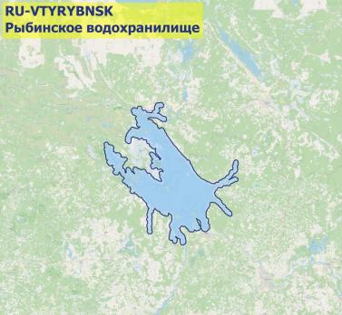 Карта глубин Рыбинского водохранилища