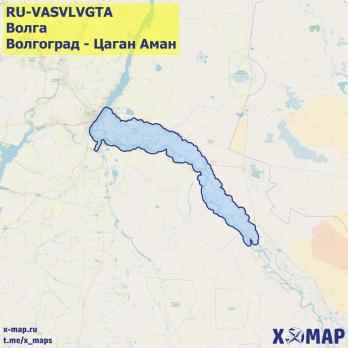 Карта глубин Волга (Волгоград - Цаган Аман)
